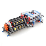 LinkMejor Tech Building Blocks 6-speed Gearbox with Reverse Gear V16 Engine Model DIY Assembly Kit Brick Christmas Gift