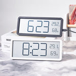 LinkMejor Screen Digital Wall Clock Time Temperature Humidity Time Display Electronic Clock Desktop Digital Clock Battery Powered