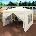 Xmund Portable Folding Canopy With Sidewalls, Outdoor Waterproof Gazebo Featuring Tent With UV Protection, Ideal for Garden Use Beach Awning Outdoor Storage Pergola Measuring 3 X 3 Meters with a Robust Design Waterproof And for Sun-Resistant