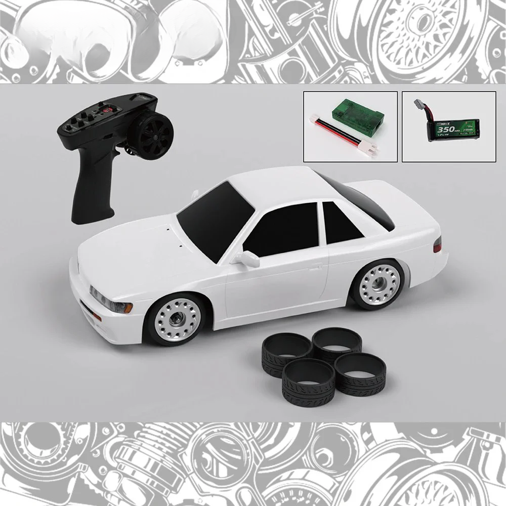 BM Racing BMHOBBY BMRX-FLD S13 RTR 1/28 2.4G RWD Mini Drift RC Car Gyro LED Light Rear Wheel Drive Full Proportional Racing Frame Remote Control Vehicles Models Toys