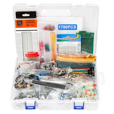 1780PCS Electronic Component Kit Ultimate Edition For UNOs R3 Breadboard Jumper Wires Resistors Capacitors Diodes Transistors PCB Boards Starter Kit