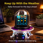LinkMejor Smart Clock WiFi Weather Time Display Crypto Stock Monitor RGB LED Desk Clock Multi Function