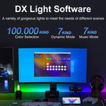 DX Light 1.6m USB RGBIC LED Strip Lights Music Sync & Screen Sync Strip Light for Gaming PC Desk Bedroom Ambiance
