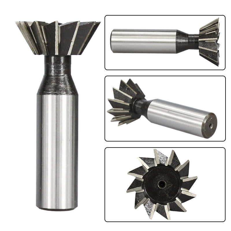 High Speed Steel Dovetail Milling Cutter 10 Blade 10mm Cutting Diameter Tip Angle 45° 60° Precision CNC Router Tool Grooving