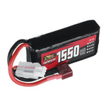 LinkMejor Power 7.4V 1550mAh 150C 2S LiPo Battery T Plug for RC Car