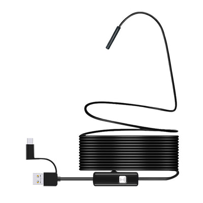 7mm Smartphone Endoscope Camera 3 IN1 Micro USB Type C Borescope Camera Waterproof LED Car Inspection For HUAWEI XIAOMI PC Soft Cable