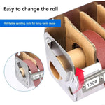 LinkMejor Stainless Steel Sanding Sandpapers Box Set 25mm*6m five-axis Pull-out Abrasive Cloth Roll for Metal Woodworking Abrasive Grits 150/240/320/400/600
