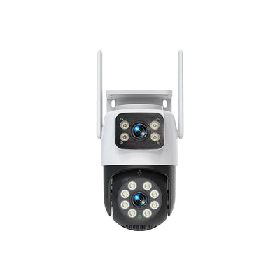 4MP HD Dual Lens PTZ WiFi IP Camera 355° Horizontal 90° Vertical View Angle Night Vision IP66 Waterproof Security Surveillance