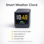 GeekMagic Spanish Language Wifi Weather Album Simple Digital Clock with Full Color LCD Screen 3-Day Weather Forecast Temperature Display Digital Photo Album USB-C