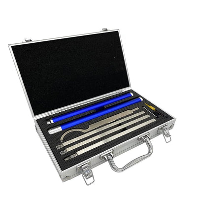 6 In 1 Carbide Tipped Wood Turning Tools Set Latest Lathe Rougher Finisher Swan Neck Hollowing Tools and Interchangeable Aluminum Alloy Grip Handle with Diamond Round Square Carbide Inserts