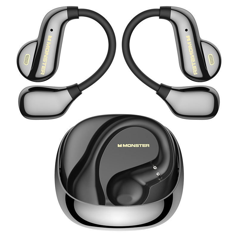 Monster AC390 TWS Earbuds Wireless bluetooth 6.0 Earphone 13mm PU Titanium Composite Diaphragm IPX5 Waterproof Touch Control Earhooks Sports Headphones