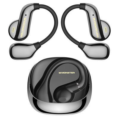 Monster AC390 TWS Earbuds Wireless bluetooth 6.0 Earphone 13mm PU Titanium Composite Diaphragm IPX5 Waterproof Touch Control Earhooks Sports Headphones