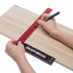 LinkMejor Signature Precision Square Right Angle Ruler 300mm Guaranteed T Speed Measurements Ruler for Measuring and Marking Woodworking Carpenters Aluminum Alloy Framing Professional Carpentry Use