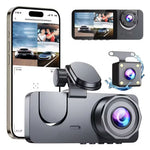 1080P Full HD 3 Lens Car Dashcam 2.1 inch Screen WiFi App Control G-sensor Car Driving Recorder Camera