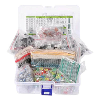1818Pcs DIY Electronic Component Kit Multicolor LED Transistors Capacitors Versatile Usage for Experimenting Learning