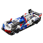 Eikee MOC City Flame Racing Car Model Building Blocks 16 Grids Sports Vehicle Bricks Toy for Kids Festival Gift