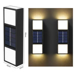 2pcs Solar Outdoor Courtyard Wall Lamps Automatic Sensor Waterproof Garden Villa LED Light Solar Panel Night Lighting