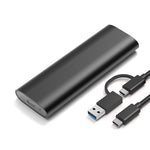 LinkMejor BK-SE2 M.2 SATA SSD Enclosure M.2 to USB3.1 Gen2 6Gbps Aluminum Alloy Portable Solid State Drive Case Support 2TB Max