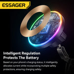 LinkMejor ES-ZJ40 15W Magnetic Wireless Car Charger 360° Rotation Metal Dashboard Mount for Phone Strong Magnet Fast Charging Car Accessory