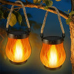 IPRee Camping Light Solar Flame Lights USB Rechargeable IPX4 Waterproof  1500mAh Hanging Lantern Outdoor Garden Light
