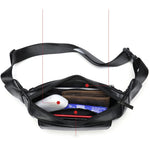 Ekphero Men's Genuine Leather Waist Bag Sports Belt Pouch Business Casual Crossbody Bag Outdoor Black Shoulder Chest Bag