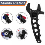 Universal AN3-12 Adjustable Wrench Lightweight Aluminum Fitting Tool Corrosion-Resistant AN Hose Fitting Spanner Red/Black/Blue