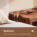 LinkMejor ES-ZL01 Magnetic Cable Organizer Desk Cord Management Holder Wall Mount Charging Wire Clip Universal Fit Up to 7.3mm Adhesive Mount Cable Keeper