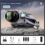 QY A26 PRO GPS 5G WiFi FPV with 4.5inch LCD Screen Controller 1080P HD Dual Camera Servo Gimbal 360° Obstacle Avoidance One-Key Airdrop Brushless Foldable RC Drone Quadcopter RTF