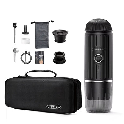 LinkMejor Portable Italian Espresso Machine Set 2-In-1 Capsule Powder Fast Charge Electric Wireless Heating Coffee Machine for Outdoor