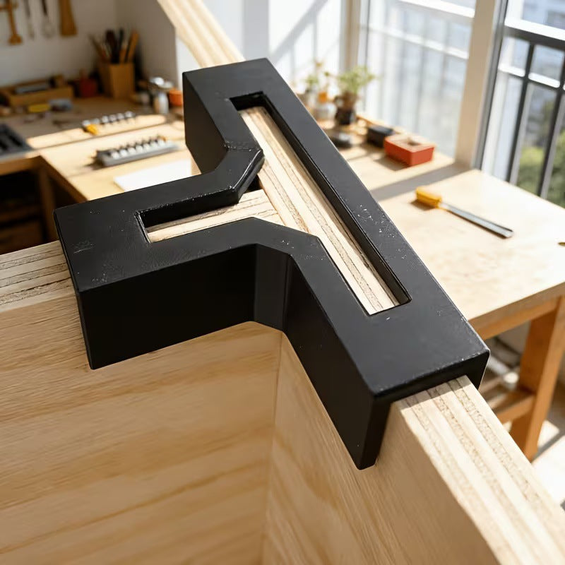 T-Shaped Corner Connector 102mm Black PP T-Joint Bracket Right Angle Brace for Woodworking Furniture Shelving