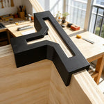 T-Shaped Corner Connector 102mm Black PP T-Joint Bracket Right Angle Brace for Woodworking Furniture Shelving