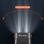 WEST BIKING 5 IN 1 500Lm Brightness Bike Headlight 3000mAh Battery Waterproof 4 Light Modes Power Bank Phone Holder with 130db Horn Warning Light for Night Cycling