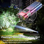 LinkMejor SM220 800LM Dual-core LED Bicycle Headlight Battery Level Digital Display USB Charging Waterproof Front Bike Light for MTB Road Night Riding