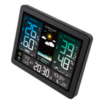 LinkMejor Weather Station Alarm Clock Wireless Indoor Outdoor Thermometer with Atomic Clock Forecast Station with Calendar and Adjustable Backlight