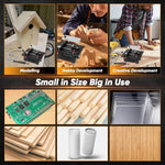 100W Mini Multi-Functional Table Saw Adjustable Speeds Portable Compact Electric Saw for Wood Plastic Acrylic Cutting DIY Crafting Projects Angle Cutting Tool