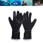 LinkMejor 3mm Black Neoprene Patchwork Diving Gloves Warm Swimming Gloves For Couples Snorkeling Spearfishing Hunting Diving