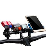 LinkMejor G202 Bicycle Handlebar Extender Lengthened Design Carbon fiber Aluminum Alloy Mountain Bike Mount Mobile Bike Light Phone Holder