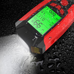 LinkMejor 3-in-1 350LM COB Bike Light + USB Horn Lamp + Speed Meter LCD Screen 5-Modes Waterproof Bicycle Headlight With Horn