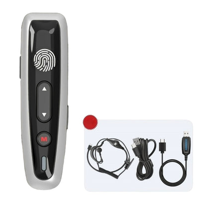 LinkMejor AR-W6 Mini Collar Clip Ear-hanging Walkie Talkie Dual PTT 8 Volume Levels 16 Channels Wireless Copy Frequency UHF Type-C Charging for Salon Hotel