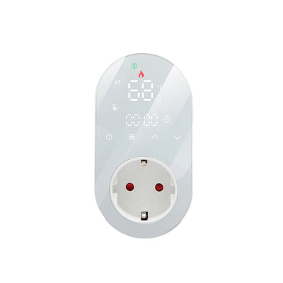 Tuya WiFi 16A Digital Thermostat Outlet EU Plug Touch Screen Timing Dual Temperature Controller Wireless APP Monitoring Voice Control Work with Alexa Google Home