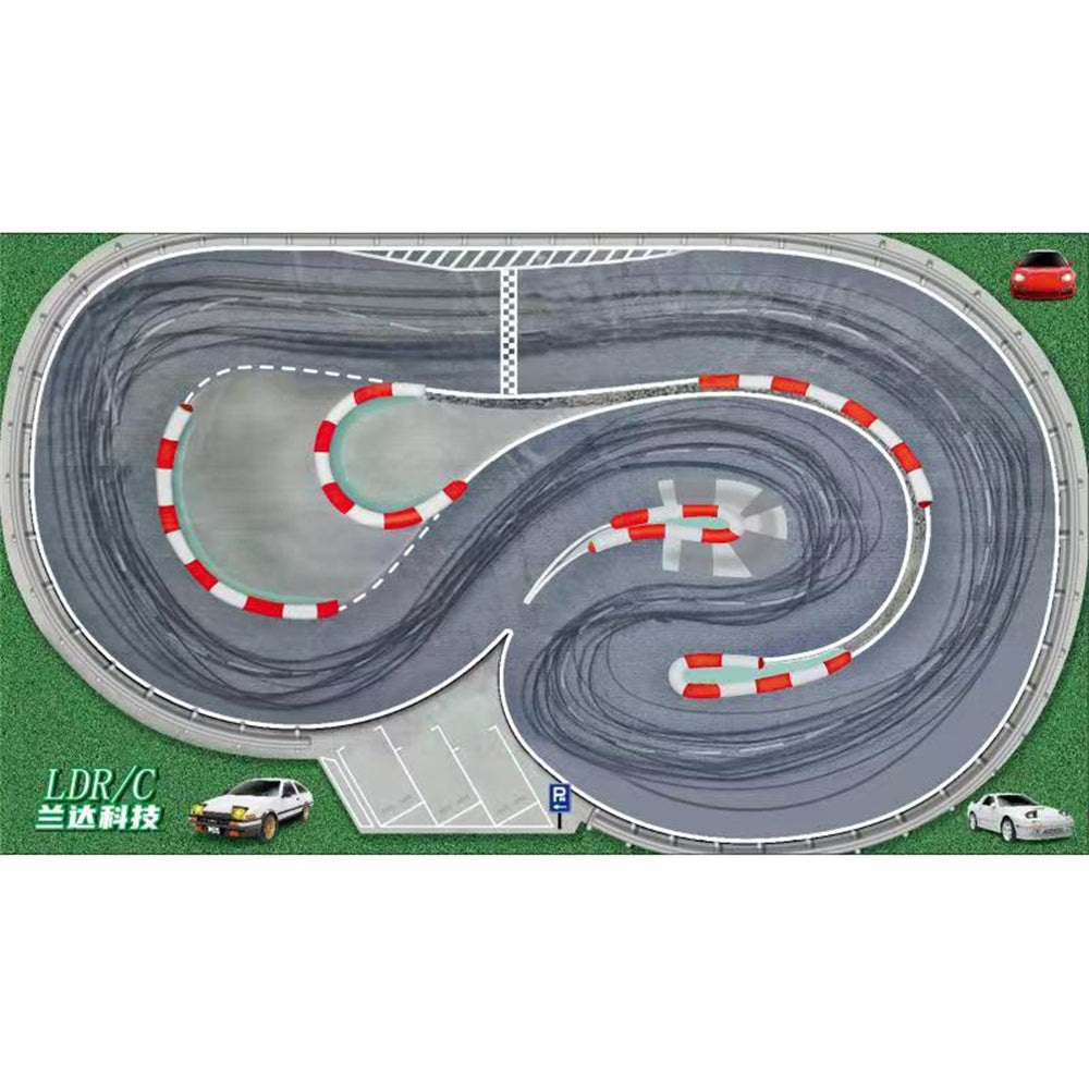 LinkMejor A86 A86P 1802 1/18 1/24 Drift RC Car Parts 2X3.5m Race Track Map Table Scene Mat Vehicles Model Parts LA0050