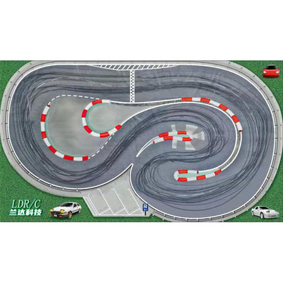 LinkMejor A86 A86P 1802 1/18 1/24 Drift RC Car Parts 2X3.5m Race Track Map Table Scene Mat Vehicles Model Parts LA0050