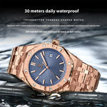 LinkMejor Men's Business Casual Watch Waterproof Luminous Date Stainless Steel Fashion Quartz Wristwatch