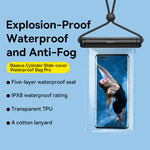 Baseus IPX8 Certificated Waterproof Phone Pouch Bag Explosion-proof Anti-fog Airbag Case with Lanyard For Phones Under 7.2 Inches For Samsung Galaxy S23 Ultra For Samsung Galaxy S23 Ultra For iPhone 14 Pro Max
