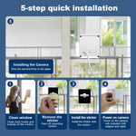 1/2/3/4Pcs LinkMejor SH057 4MP HD Security Camera Dual Band WiFi 5GHz AI Human Detection Two Way Audio Night Vision Easy Installation Window Camera for Home Safety