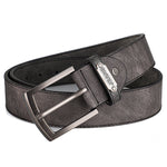 120-130cm Vintage Casual PU Leather Belt for Men Women Classic Alloy Pin Buckle Waist Strap for Daily Pants