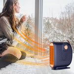 Mini Desktop Heater Dual-use Hot Fan Household Small Household Desktop Heater Portable Office Vertical And Horizontal Heater Fast Heating Electric Heater