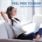 Awatrue EH11 2.4G Wireless Headset bluetooth Headphone with Charging Base AI Call Noise Cancelling 50mm Drive Unit 30H Play Time Comfortable Design On-ear Headphones with External Microphone