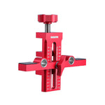 Cabinet Door Jig Dual-Hole Drill Guide for Hinge & Push Latch Installation Aluminum Alloy Hardware Woodworking Locator Tool