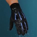 LinkMejor Winter Waterproof Cycling Gloves Outdoor Sports Running Motorcycle Ski TouchScreen Fleece Gloves Non-slip Warm Full Finger for Riding Climbing Skiing Hiking Fishing